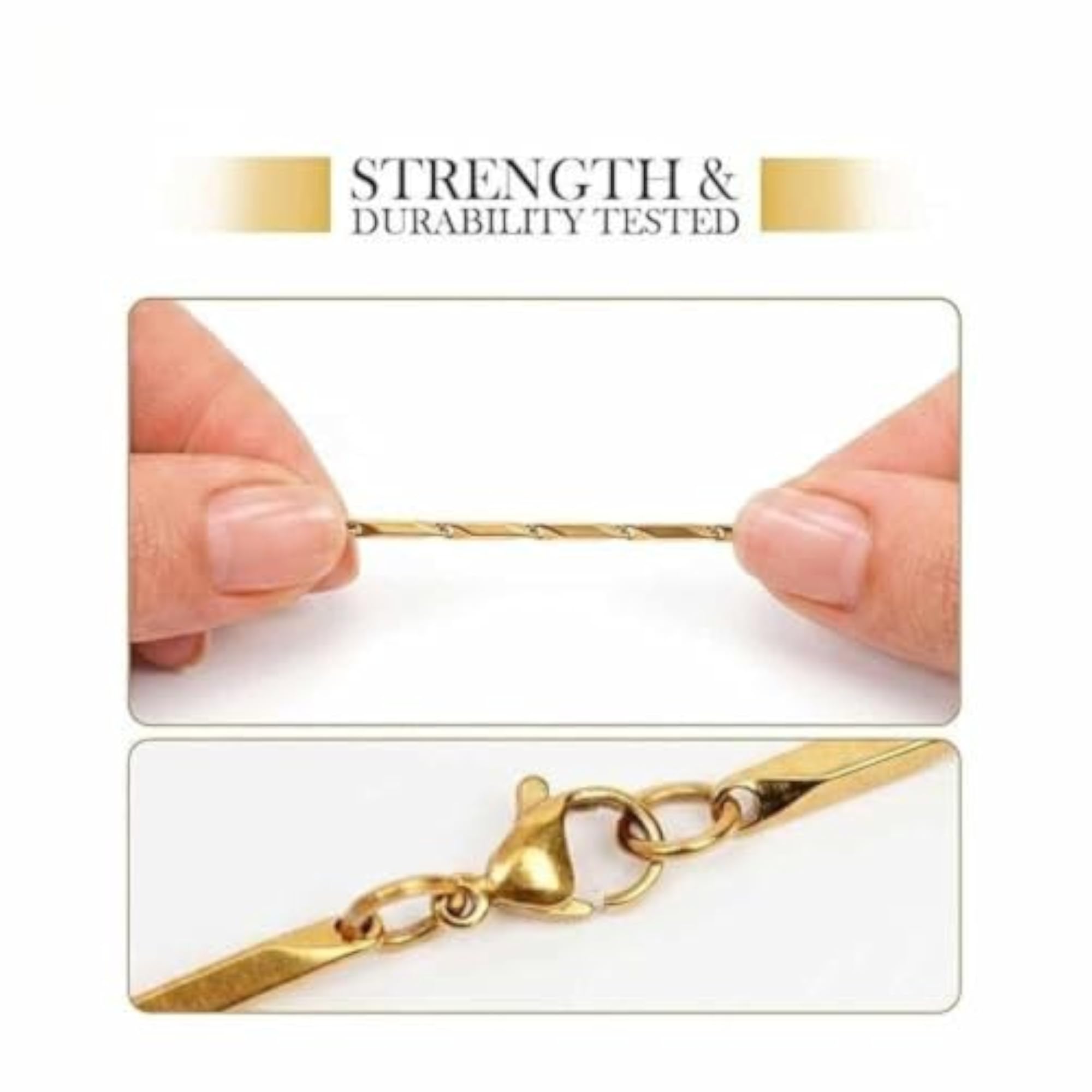 Men's Classic Golden Rice Chain Necklace